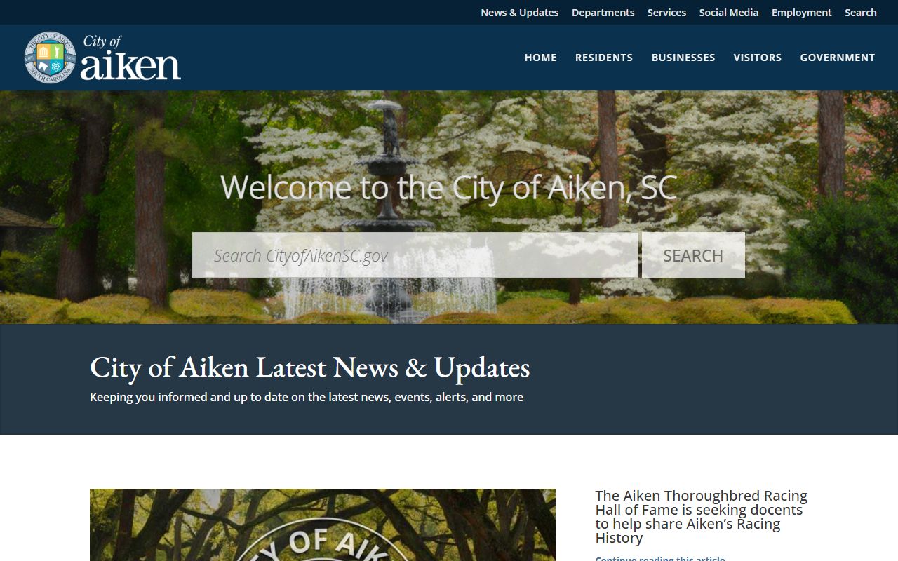 City of Aiken government offices and phone directory contacts