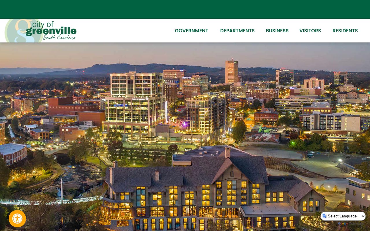 City of Greenville South Carolina government homepage for the Greenville phone directory