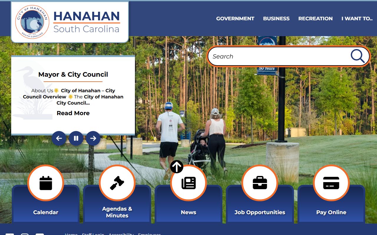 City of Hanahan government offices and phone directory contacts
