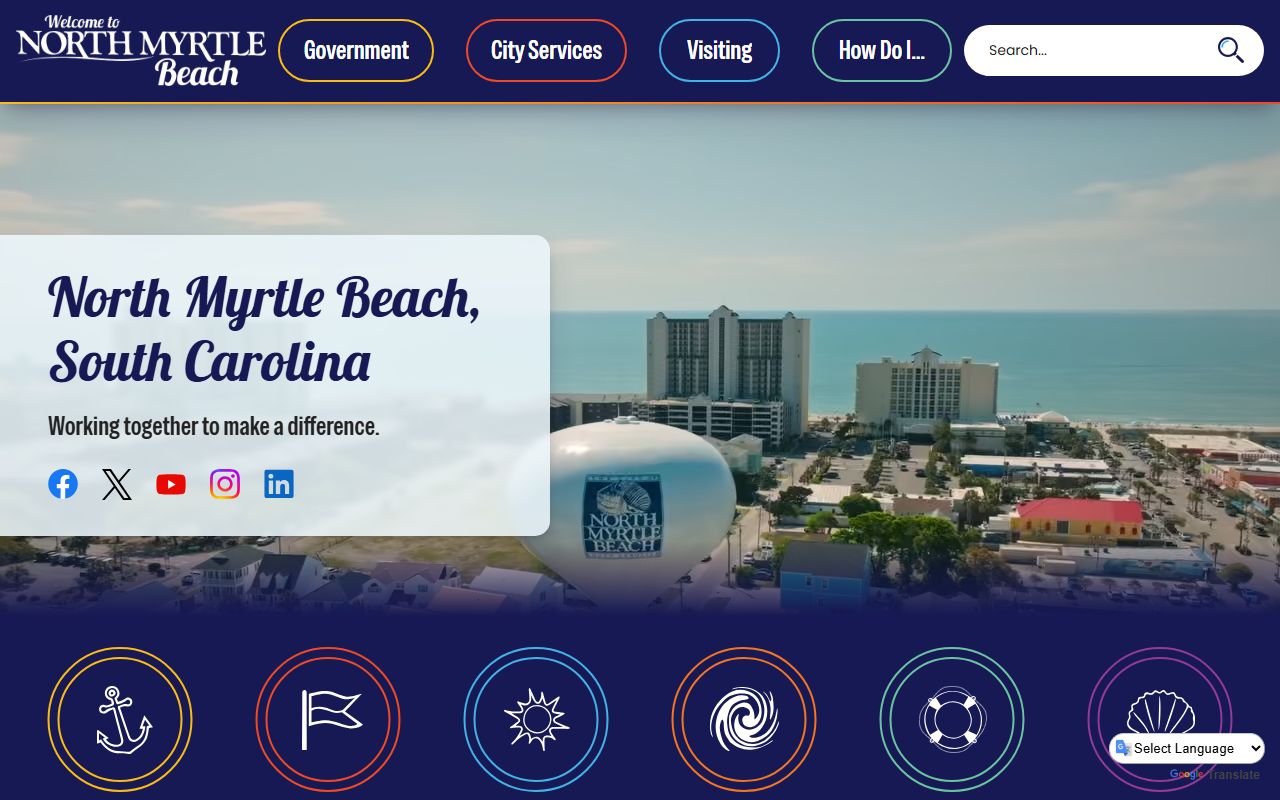 North Myrtle Beach Police Department phone directory contact page