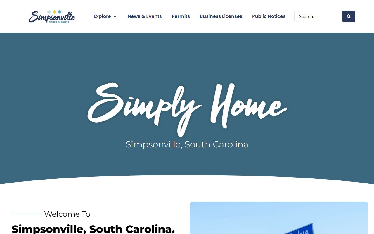 City of Simpsonville government offices and phone directory contacts