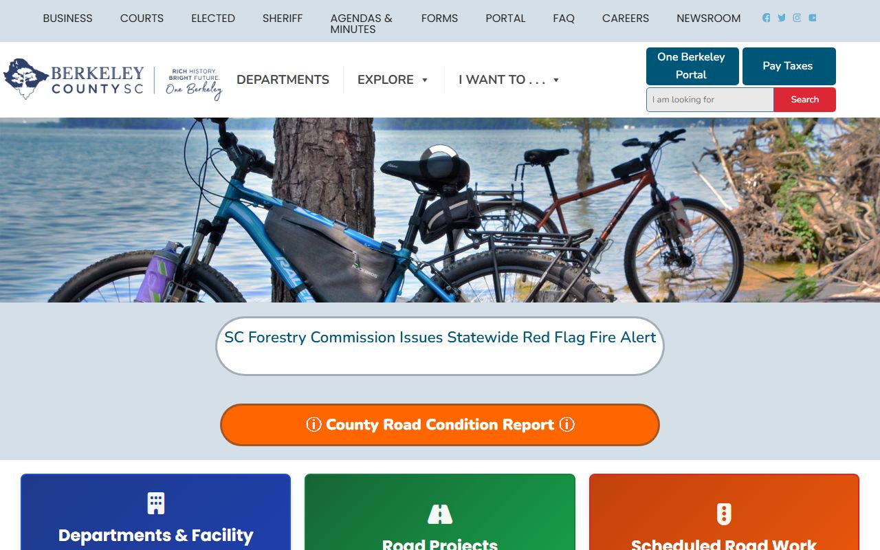 Berkeley County government portal for the phone directory and clerk of court services