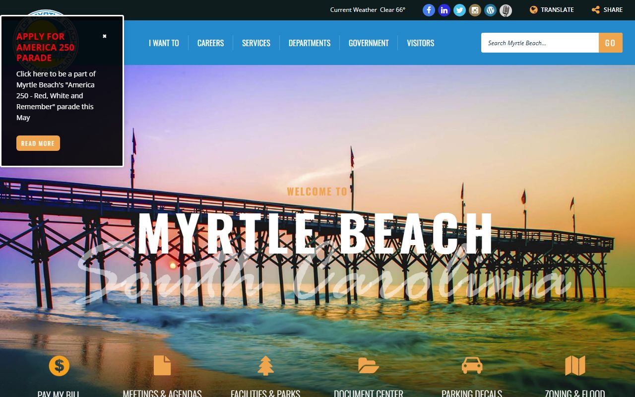 City of Myrtle Beach official website and phone directory contacts